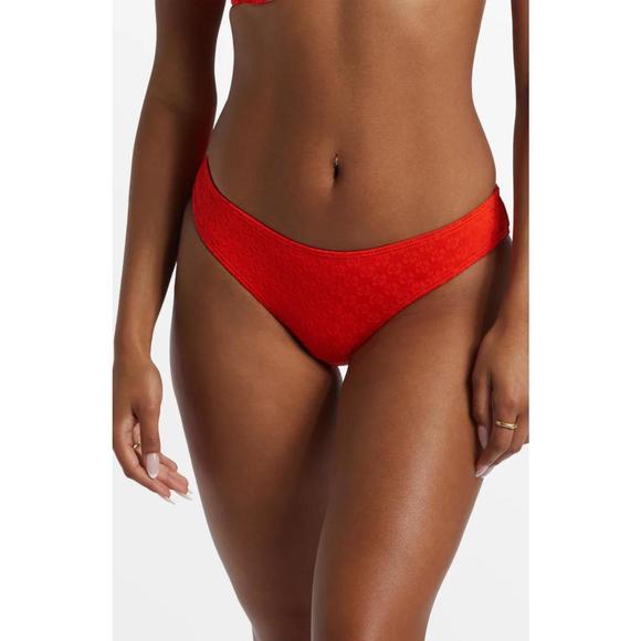 NEW BILLABONG good vibes bondi bikini bottom in sunset red - Picture 1 of 2